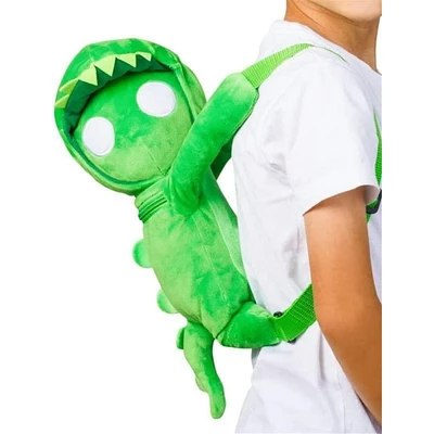 PMI International Gang Beasts Green Dragon Green Plush Backpack School Bag Video Game Character