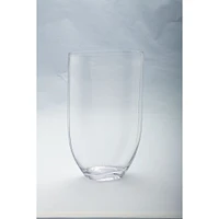 CC Home Furnishings 12" Clear Solid Tapered Oval Shaped Vase