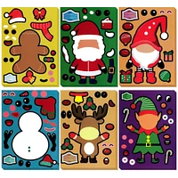 Wrapables Make Your Own Christmas Stickers, DIY Make a Face Sticker Sheets, Holiday Crafts and Activities, Party Favors (24 Sheets)