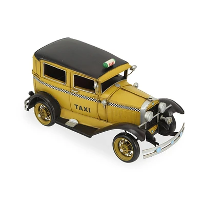 Contemporary Home Living 13.5" Yellow and Black 1930 Style Taxi Tabletop Decoration