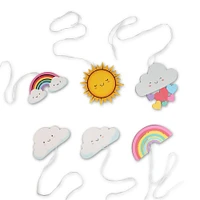 3D Rainbow and Cloud Paper Ceiling Decorations for Party (24 Pack)