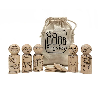 Christmas North Pole Peg Doll Set by Pegsies™