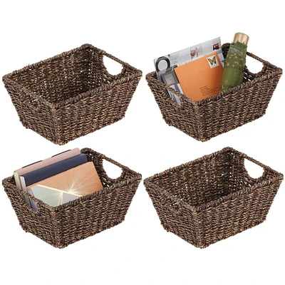 mDesign Woven Nesting Home Storage Basket Bins, 4 Pack