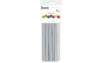 EBL Elastic Flat Braid .31"x5yd White