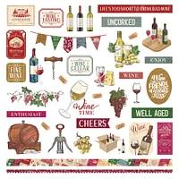 Vineyard Stickers 12"X12"-Elements