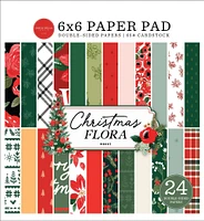 Carta Bella Double-Sided Paper Pad 6"X6"-Merry Christmas Flora