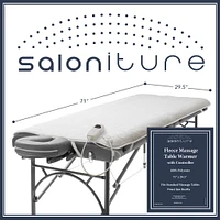 Saloniture Massage Table Warmer - Deluxe Fleece Heating Pad, 72" x 30", Digital LED Controller with Five Heat Settings