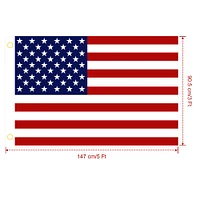 3 x 5 Ft American US Flags | Vivid Color and UV Fade Resistant | Double Stitched Canvas Header - 4Pcs