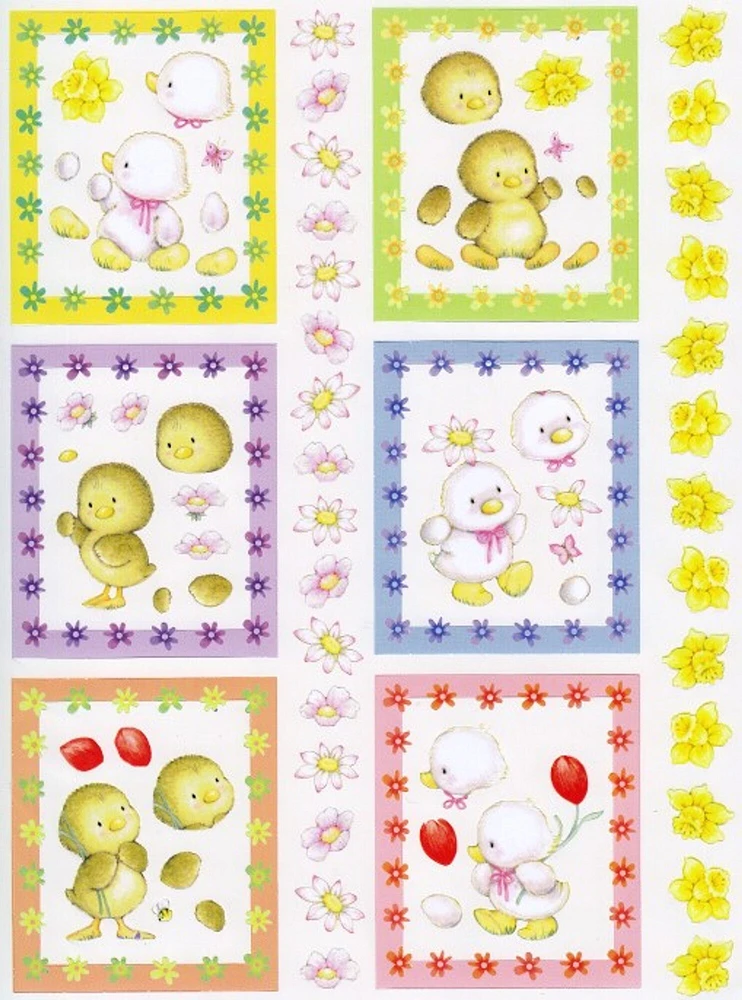 Reddy Creative Cards 3D Precut - (2 sheets) baby chicks & ducks