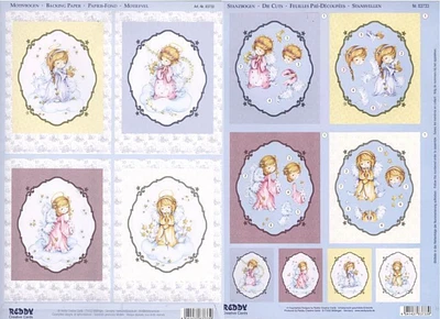 Reddy Creative Cards 3D Precut Christmas Fairy Angels