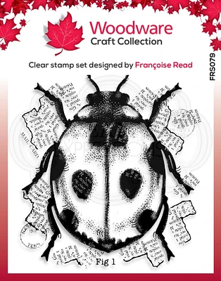 Woodware Craft Collection Woodware Clear Singles Ladybird 4 in x 4 in Stamp