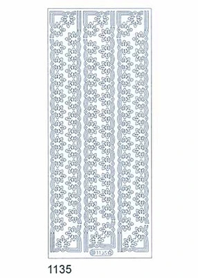 Starform Deco Stickers - Flower Border - Silver