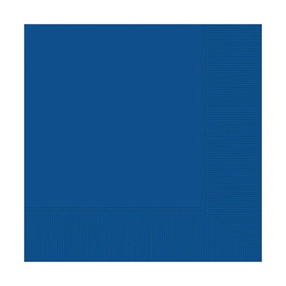 Royal Blue 2-Ply Paper Beverage Napkins