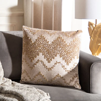 Safavieh   Gold Sparkle Pillow Gold