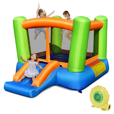 Gymax Inflatable Bounce House Kids Jumping Playhouse Indoor and Outdoor With 480W Blower