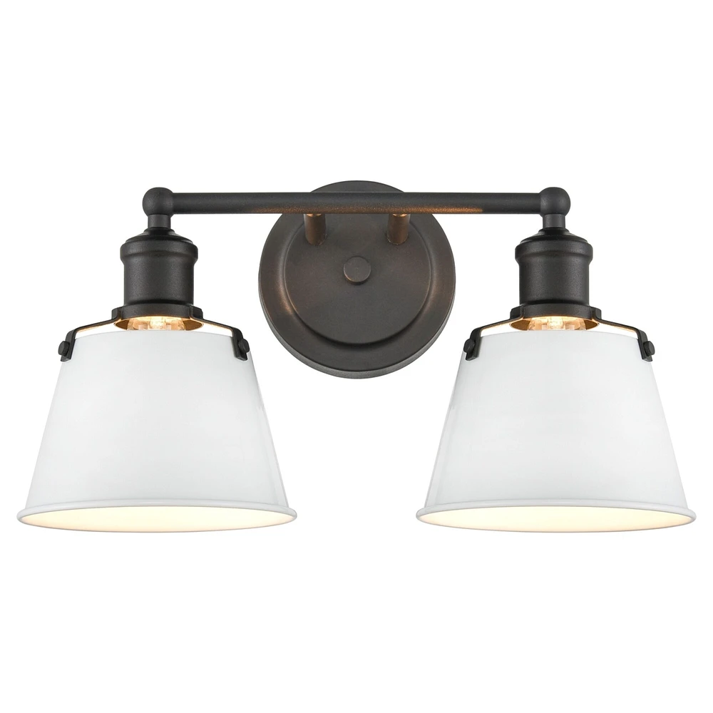 Elk Showroom Holgate 15 Wide 2-Light Vanity Light - Charcoal [47461/2]