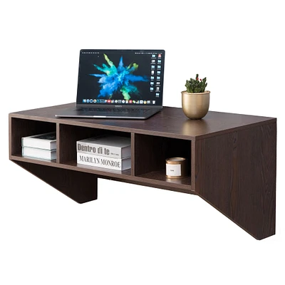 Basicwise Wall Mounted Home Office Furniture Set