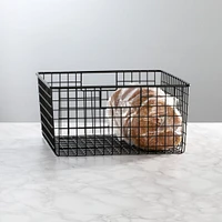 mDesign Metal Wire Food Organizer Basket with Built-In Handles