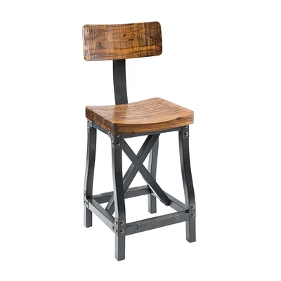 Gracie Mills   Milton Comfort Heights Barstool with Back Support - GRACE-7216