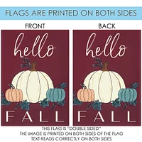 Hello Fall Gourds Decorative Fall Double Sided Flag