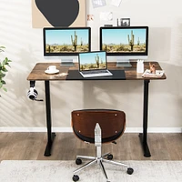 Costway Electric Height Adjustable Standing Desk, Sit to Stand Computer Workstation Home Office Desk