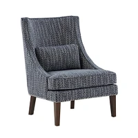 Gracie Mills   Tanner High Back Navy Accent Chair - GRACE-13084