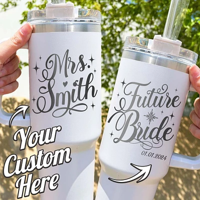 Engagement Cup Future Mrs, Personalized Future Mrs Mug, Engaged Af Tumble, Engaged Tumbler, Engaged 40oz Tumbler, Engagement Gift For Bride