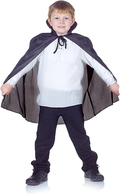 Underwraps Child Taffeta Black Cape Halloween Costume, One Size