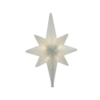 Brite Star 14.5" Warm White Winter Frost LED Bethlehem Star Christmas Tree Topper - Clear Lights