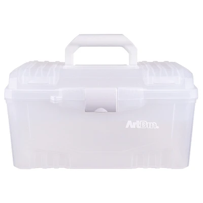 ArtBin Twin Top Storage Boxes with Lift-Out Tray, Clear