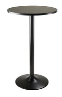 Contemporary Home Living 39" Black Elegant Metal Round Table with Black Metal Leg and Base