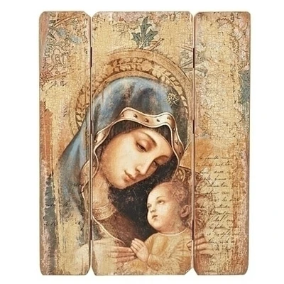 Roman 26" Madonna with Child Panel Christmas Wall Decoration