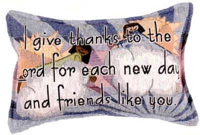 Simply Home 12" Religious Themed Friendship Tapestry Rectangular Throw Pillow