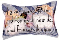 Simply Home 12" Religious Themed Friendship Tapestry Rectangular Throw Pillow