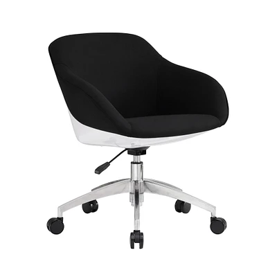 Techni Office Solutions 31" Black and Silver Home Office Upholstered Task Chair