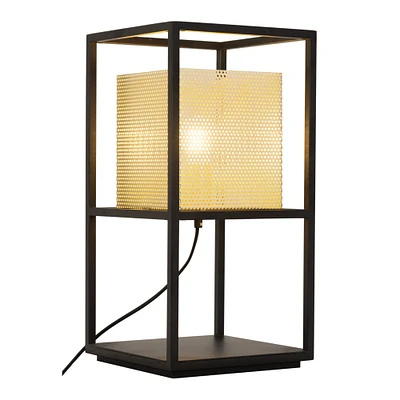 Modern Home 19.75" Gold and Black Modern Style Powder Coated Table Lamp