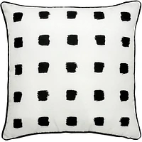 Signature Home Collection 22" Black and White Polka Dotted Square Outdoor Patio Throw Pillow