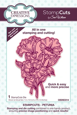 Creative Expressions Stampcuts Dies By Sue Wilson-Petunia