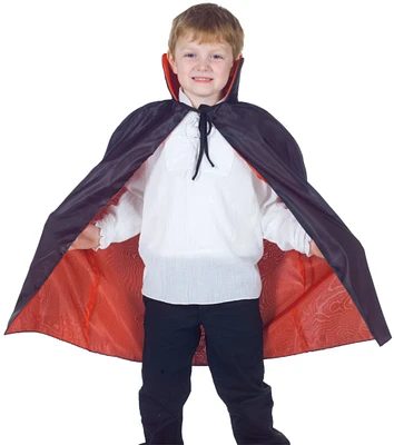 The Costume Center Black and Red Taffeta Cape Boy Child Halloween Costume Accessory - One Size