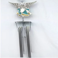 Card It 36" Gray and Blue Long Angel Wind Chime