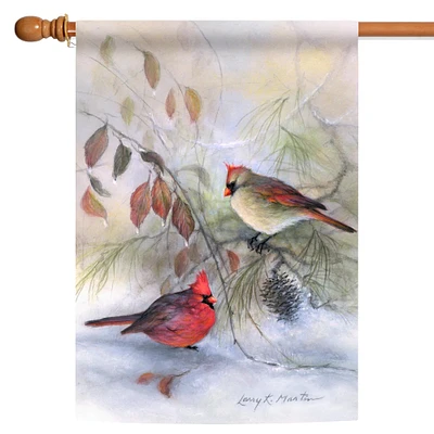 Toland Home Garden Winter Rest Cardinals Outdoor House Flag 40" x 28"