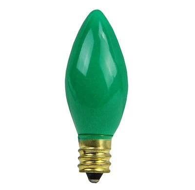 Sienna Pack of 4 Opaque Ceramic Green C9 Christmas Replacement Bulbs
