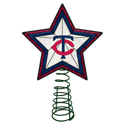 The Memory Company 10" Lighted Red and Blue Star MLB Minnesota Twins Christmas Tree Topper