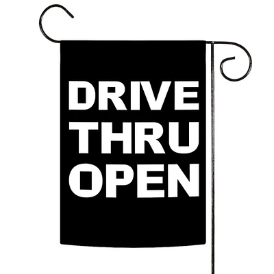 Toland Home Garden Black and White Drive Thru Open Outdoor Rectangular Mini Garden Flag 18" x 12.5"