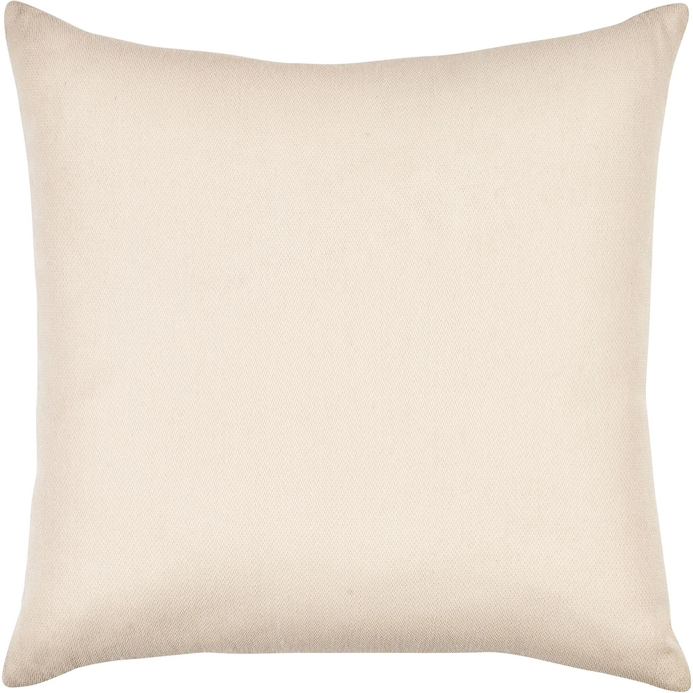 Signature Home Collection 22" Ivory Solid Square Outdoor Patio Throw Pillow