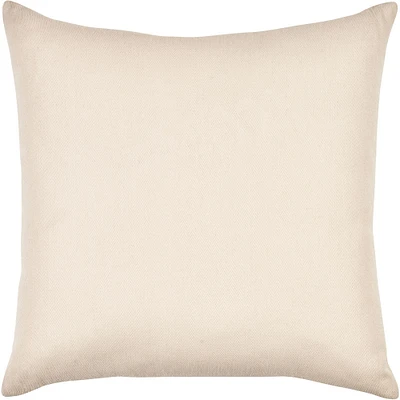 Signature Home Collection 22" Ivory Solid Square Outdoor Patio Throw Pillow