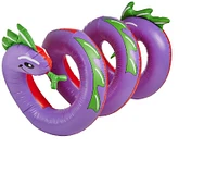 Swim Central Inflatable Purple and Green Two Headed Curly Serpent Swimming Pool Float Toy, 96-Inch