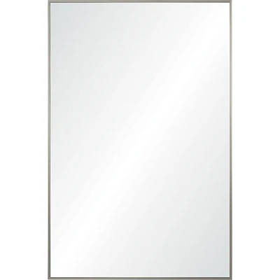 Signature Home Collection 35.5" Clear Nickel Finished Framed Rectangular Wall Mirror