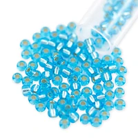 Miyuki Round Rocaille Seed Bead 8/0 Silver Lined Baby Blue