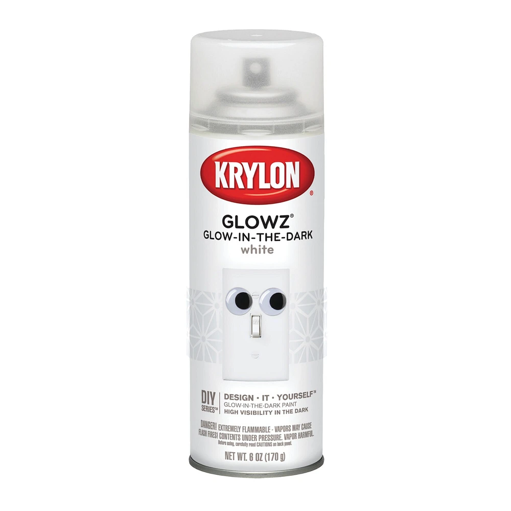 Krylon Glowz Spray Paint, 6 oz., White